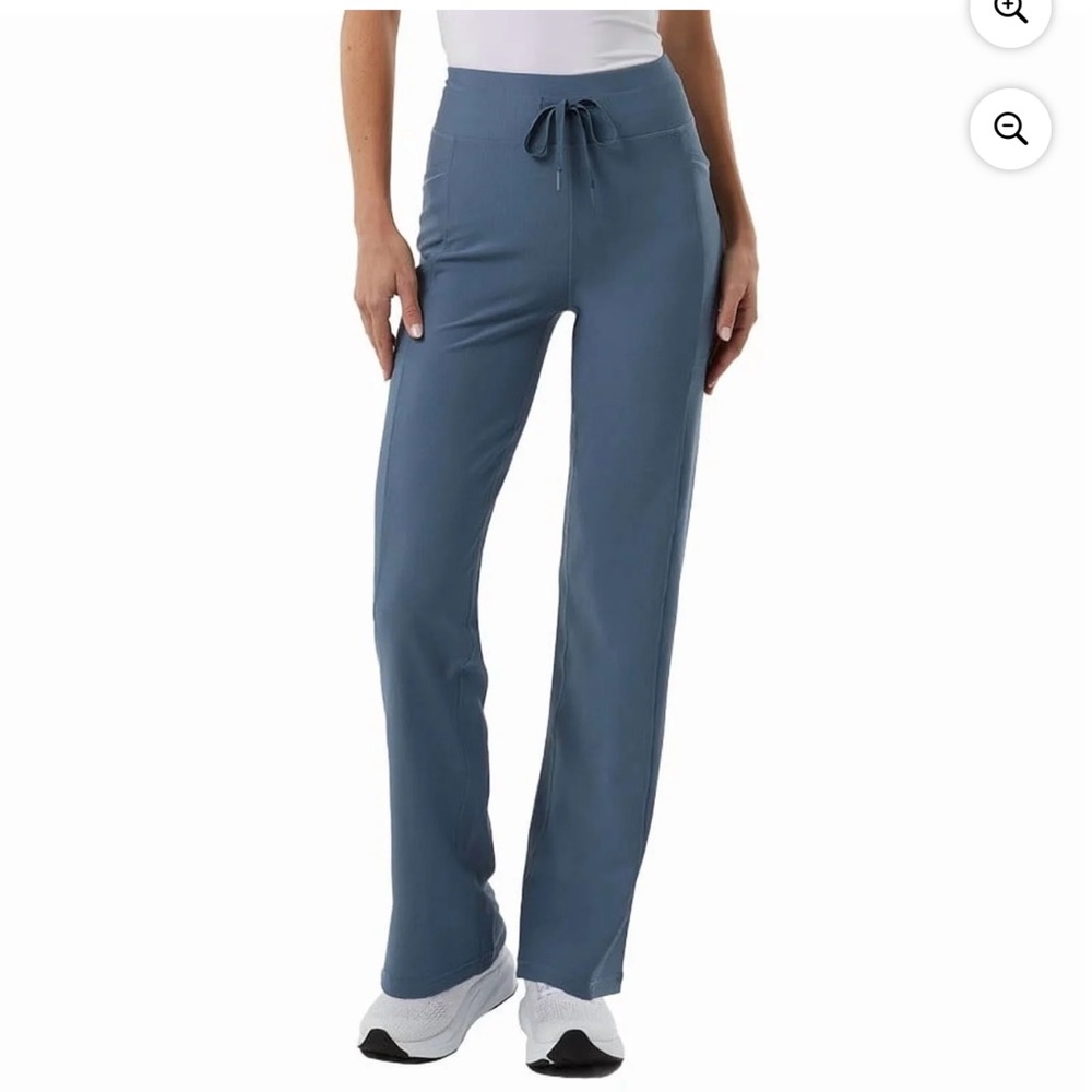 32 Degrees Cool Women's High Rise Ribbed Active Yoga Semi-Flare Pant Small